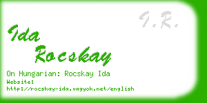 ida rocskay business card